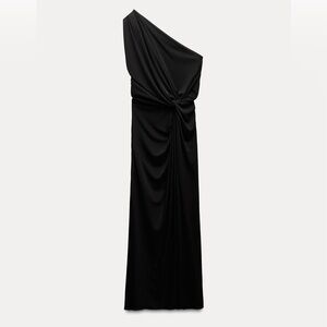 ZARA Draped Asymmetric Dress ZW Collection
